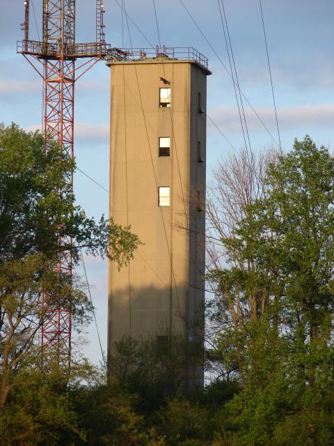 Concrete tower from the west