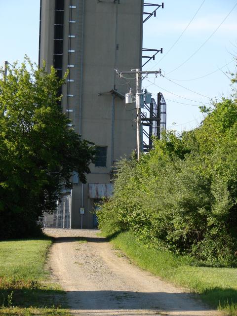 Ground level of tower viewed from the south