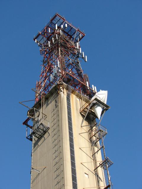 Top of tower from the northwest